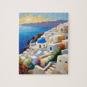 Santorini landschap legpuzzel (Verticaal)