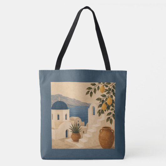 Santorini Lemon Tree Tote Bag (Devant)