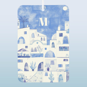 Santorini Monogram Waterverf Kunst Luchtverfrisser