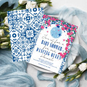 Santorini Musical Bougainvillea baby shower Kaart