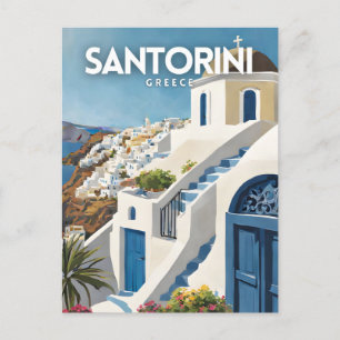 Santorini nostalgisch briefkaart