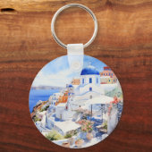Santorini Oia Sleutelhangers (Voorkant)