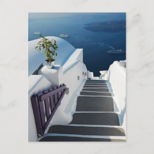 Santorini Oia Steps, Griekenland Briefkaart