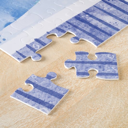 Santorini Oia Waterverf Legpuzzel (Zijkant)