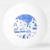 Santorini Oia Waterverf Pingpongballen (Achterkant)