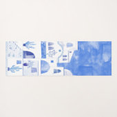 Santorini Oia Waterverf Yogamat (Achterkant (horizontaal))