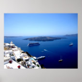 Santorini patio scène poster (Voorkant)