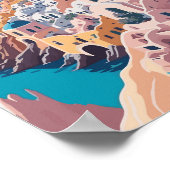 Santorini Poster: Santorini Griekenland Poster (Hoek)