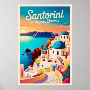  Santorini Reizen - Santorini Architectuur Poster