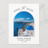 Santorini Save the Date Briefkaart Wedding (Voorkant)