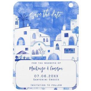 Santorini Save The Date Huwelijk Magneet