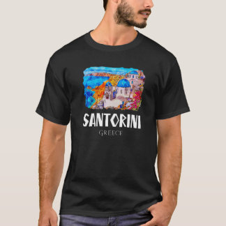 Santorini Schilderij Griekenland Souvenir T-shirt