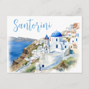 Santorini Serenity: Waar de lucht het Zee ontmoet Briefkaart