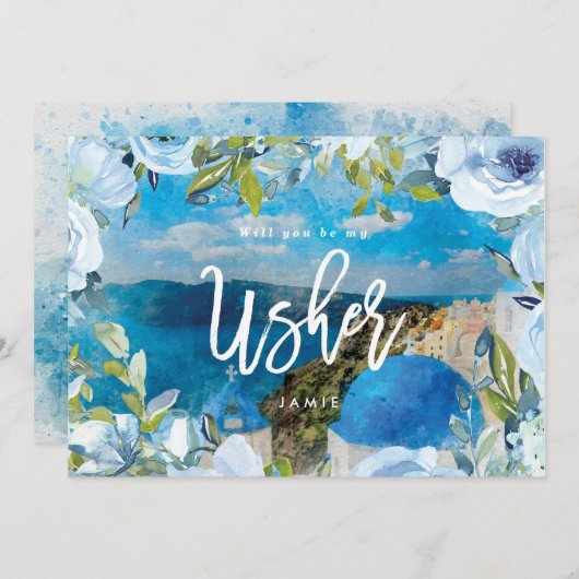 santorini serez-vous ma carte de proposition d'uti (Devant / Derrière)