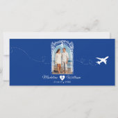 Santorini Skies Boarding Pass Stijl De datum opsla (Achterkant)