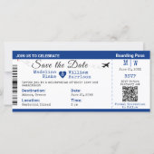 Santorini Skies Boarding Pass Stijl De datum opsla (Voorkant)
