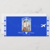 Santorini Skies Boarding Pass Stijl De datum opsla (Achterkant)
