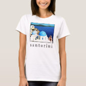 Santorini Souvenir T-Shirt (mannen, vrouwen, kinde (Voorkant)