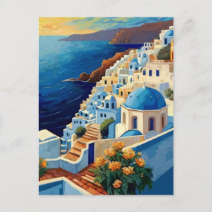 Santorini Sunrise - Griekenland - Grieks eiland do Briefkaart