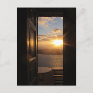 Santorini Sunset Briefkaart