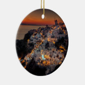 Santorini Sunset, Griekenland Keramisch Ornament (Rechts)