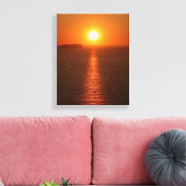 Santorini Sunset - Grieks eiland - Canvas Afdruk (Insitu (Woonkamer))