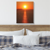 Santorini Sunset - Grieks eiland - Canvas Afdruk (Insitu (Slaapkamer))