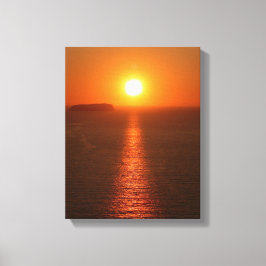Santorini Sunset - Grieks eiland - Canvas Afdruk