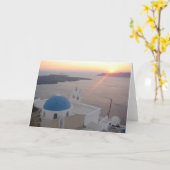 Santorini Sunset Kaart (Gele Bloem)