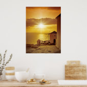 Santorini Sunset Poster (Keuken)