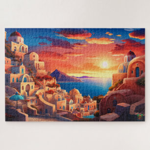 🌅Santorini Sunset Serenity Legpuzzel