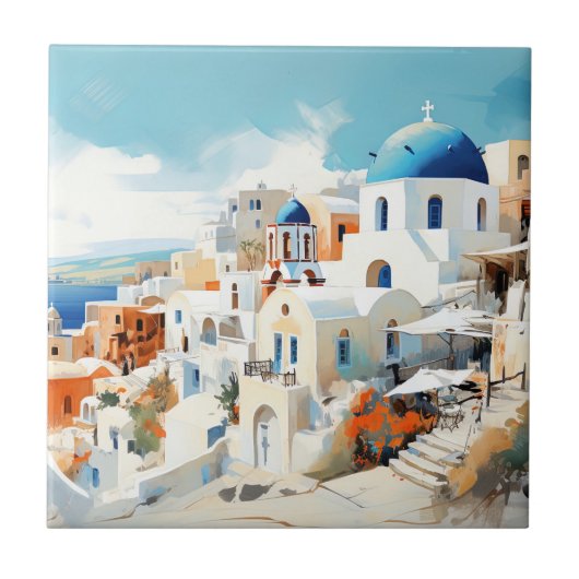 Santorini Tegeltje (Voorkant)