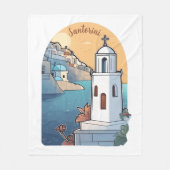 Santorini verkennen, Griekenland Fleece Deken (Voorkant)