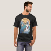 Santorini verkennen, Griekenland T-shirt (Voorkant volledig)