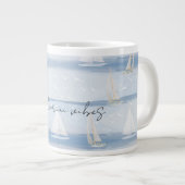 Santorini Vibes Ceramic Mug – Greek Island Sail (Devant droit)