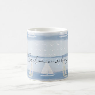 Santorini Vibes Ceramic Mug – Greek Island Sail Koffiemok