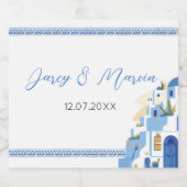 Santorini Vins Étiquettes Boissons Grèce Mariage G (Étiquettes simples)