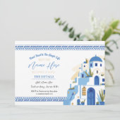 Santorini Vrijgezellenfeest Reisschema blauw Programma (Staand voorkant)