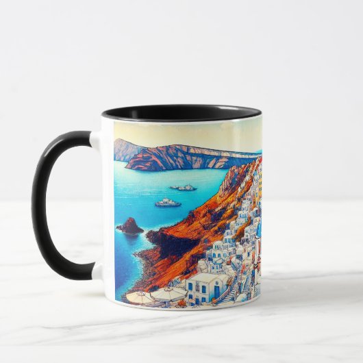 Santorini, waar elk moment schijnt mok (Links)