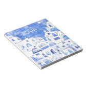 Santorini Waterverf Gepersonaliseerd Notitieblok (Schuin)