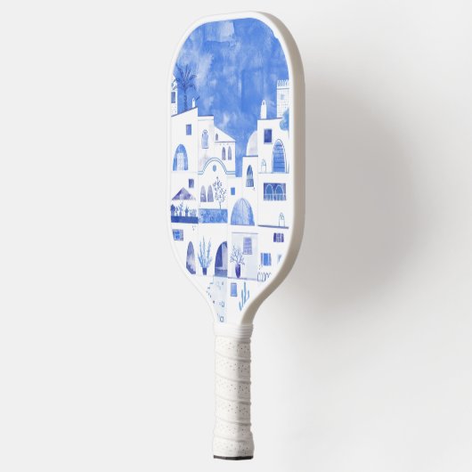 Santorini Waterverf Griekenland Pickleball Paddle (Links)
