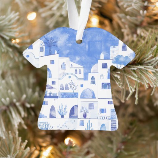Santorini Waterverf Ornament (Boom)