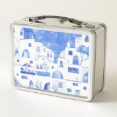 Santorini Waterverf Townscape (Achterkant)