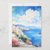 Santorini Wedding Kaart (Achterkant)