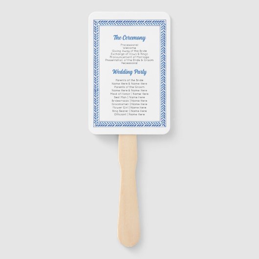 Santorini Wedding Menu Programma Griekenland Griek Handwaaier (Achterkant)