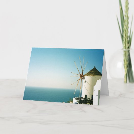 Santorini windmolen, Griekenland Kaart (Voorkant)