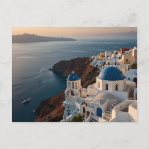 Santorini Zonsondergang Bliss Briefkaart