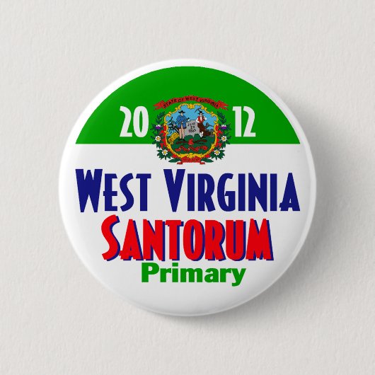 Santorum WEST VIRGINIA Button (Voorkant)