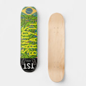 SANTOS BRAZILIË Skateboard, 7 ¾" Deck Skateboard (Voorkant)