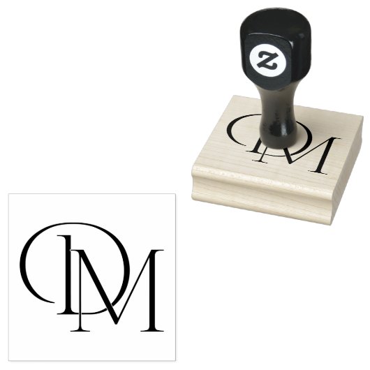 Santos Bruiloft Logo | Monogram bruiloft Rubberstempel (Gestempeld)